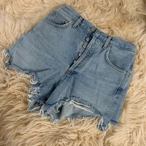 Agolde denim shorts hold